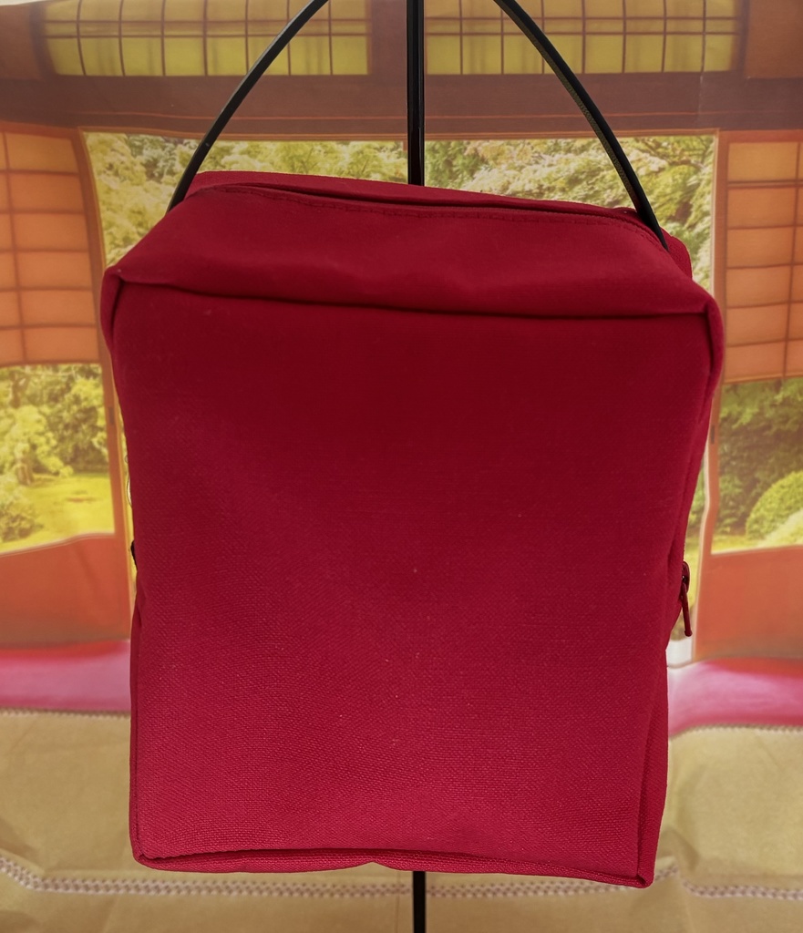 ぬいぐるみ用ポーチ 無地×シマエナガりんご飴