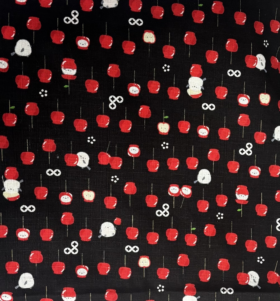 ぬいぐるみ用ポーチ 無地×シマエナガりんご飴