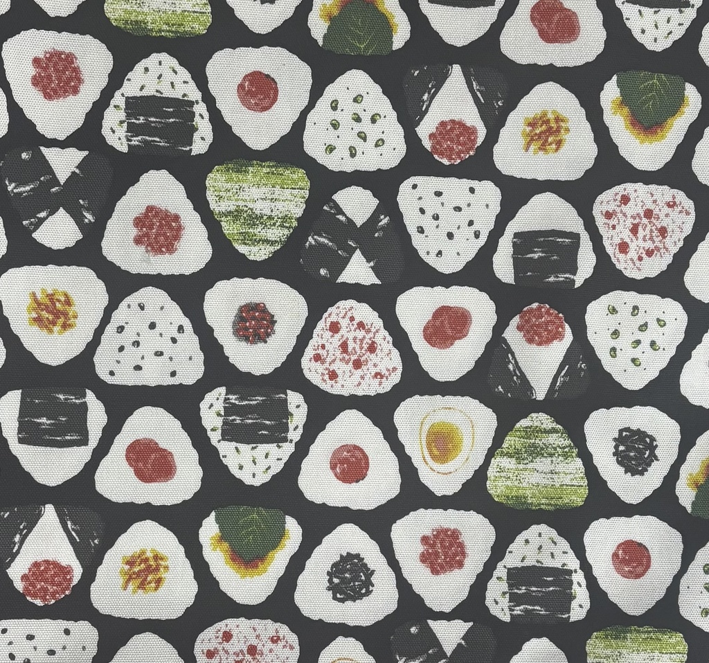 ぬいぐるみ用ポーチ 無地×おにぎり柄