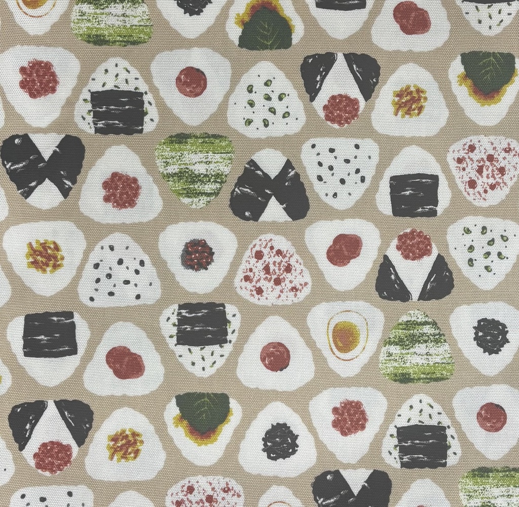 ぬいぐるみ用ポーチ 無地×おにぎり柄