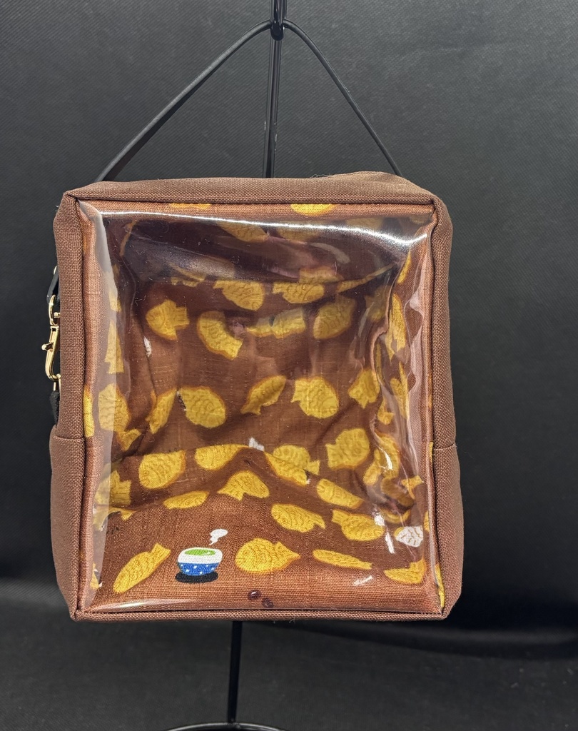 ぬいぐるみ用ポーチ　無地×たい焼き柄 NM