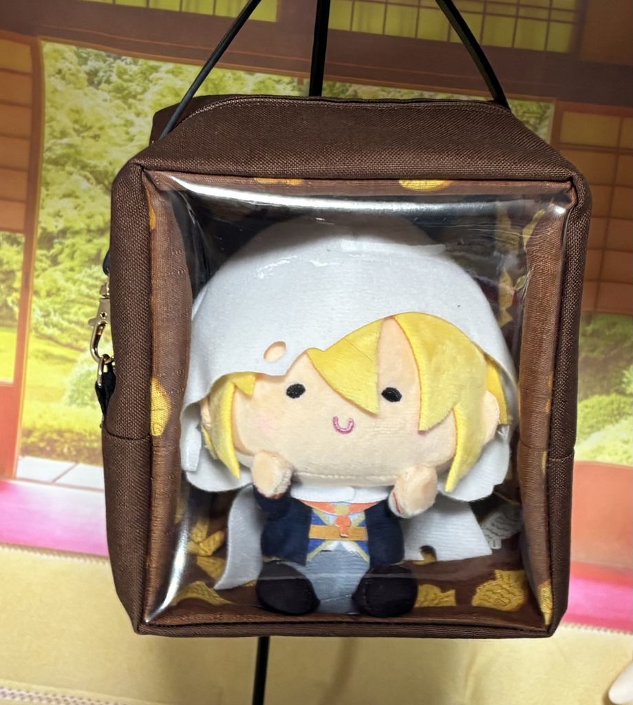 ぬいぐるみ用ポーチ　無地×たい焼き柄