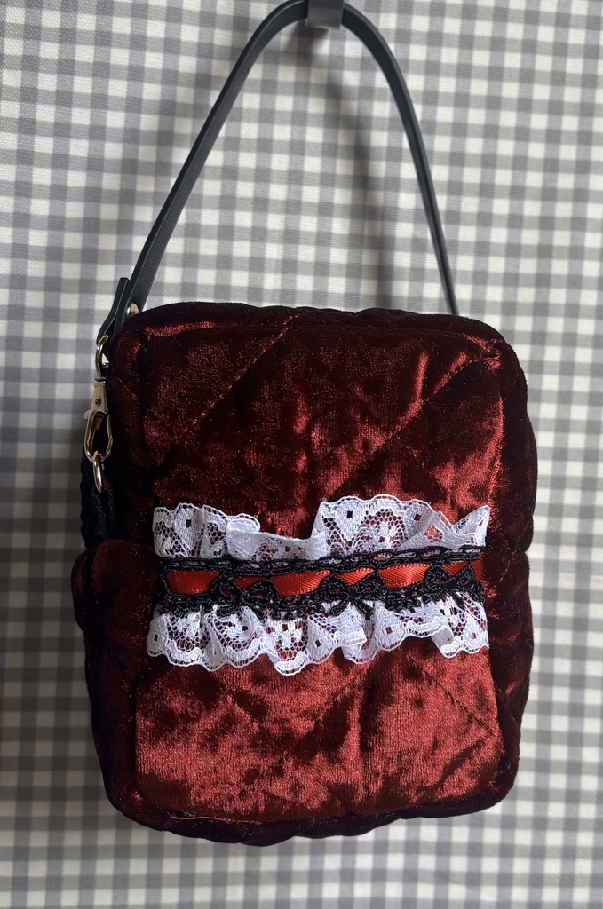 ベロアキルト ぬいぐるみ用ポーチ ちびぐるみ