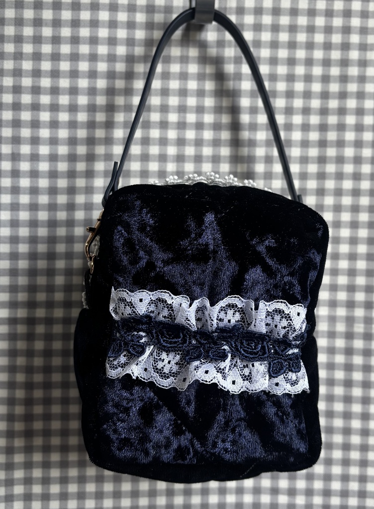 ベロアキルト ぬいぐるみ用ポーチ ちびぐるみ