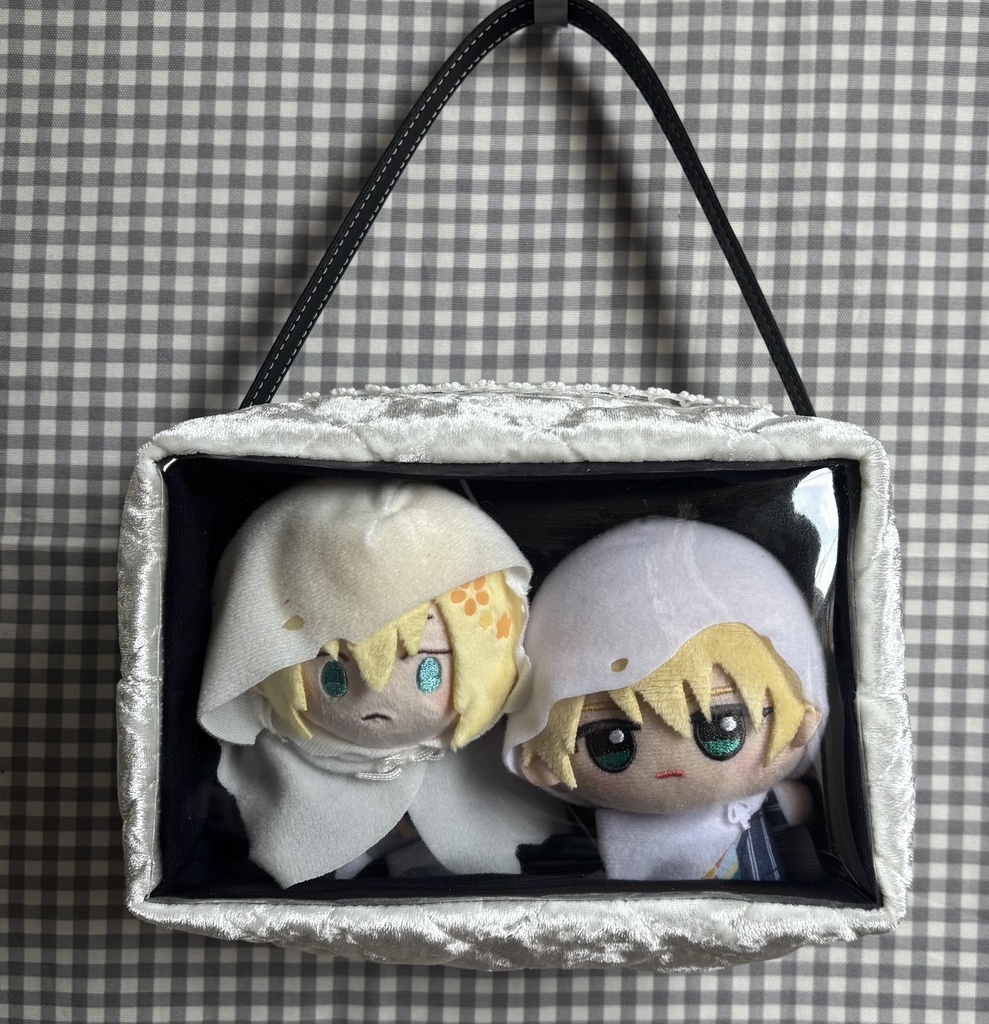 ベロアキルト ぬいぐるみ用ポーチ 2体用 ちびぐるみ