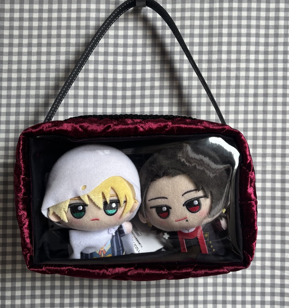 ベロアキルト ぬいぐるみ用ポーチ 2体用 ちびぐるみ