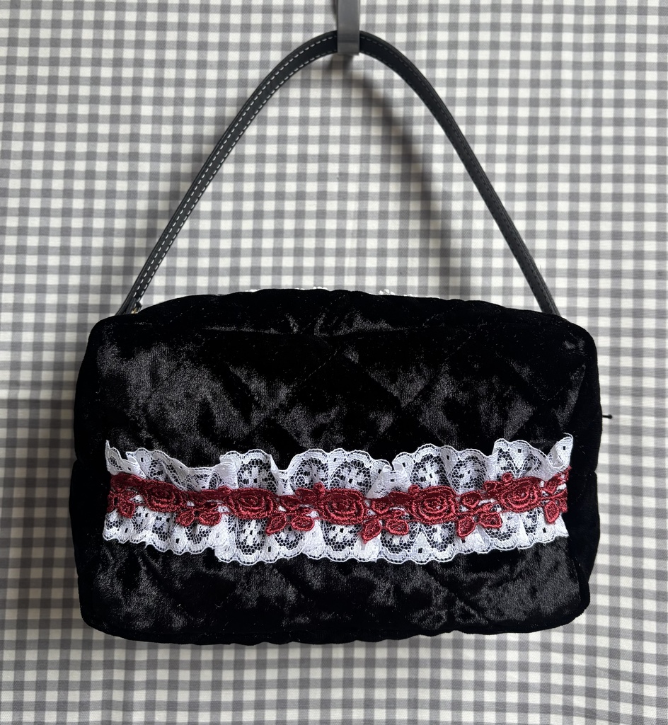 ベロアキルト ぬいぐるみ用ポーチ 2体用 ちびぐるみ