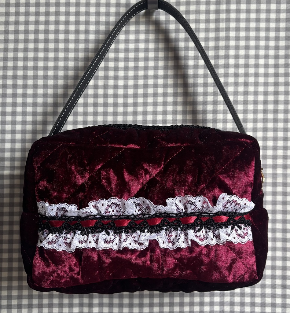 ベロアキルト ぬいぐるみ用ポーチ 2体用 ちびぐるみ