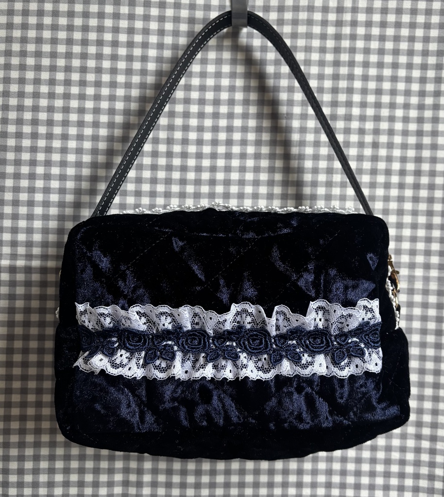 ベロアキルト ぬいぐるみ用ポーチ 2体用 ちびぐるみ