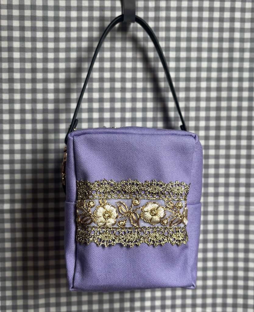 ぬいぐるみ用ポーチ 刺繍リボン ちびぐるみ