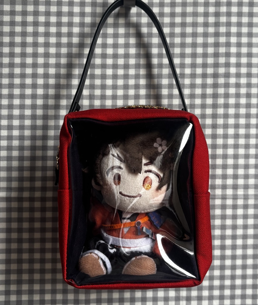 ぬいぐるみ用ポーチ 刺繍リボン ちびぐるみ