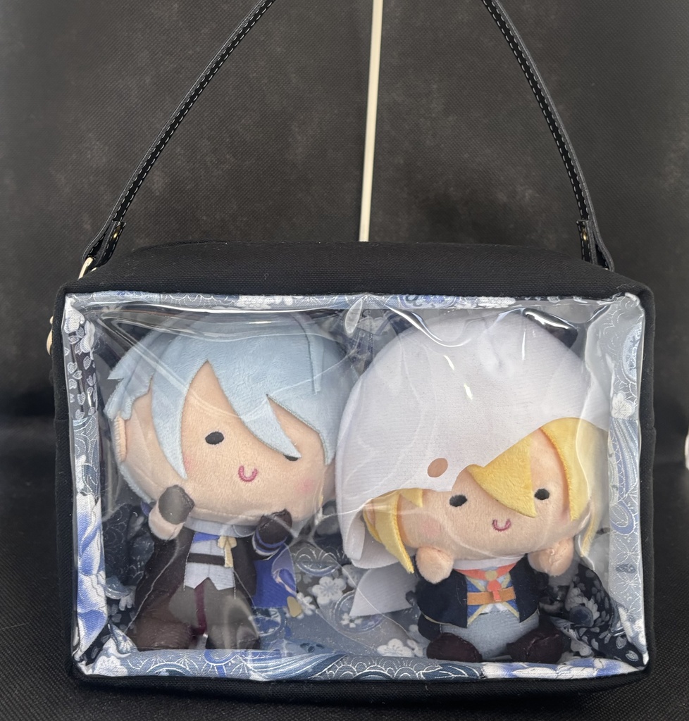 ぬいぐるみ用ポーチ 2体用 無地×和柄 NM