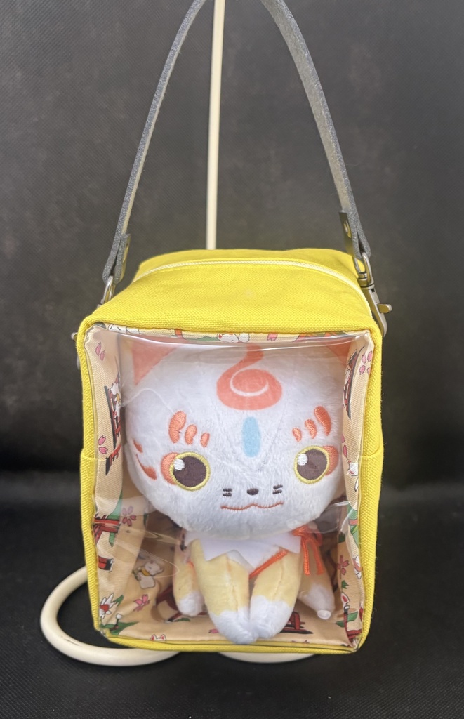 ぬいぐるみ用ポーチ 鳥居&お稲荷さん柄 K