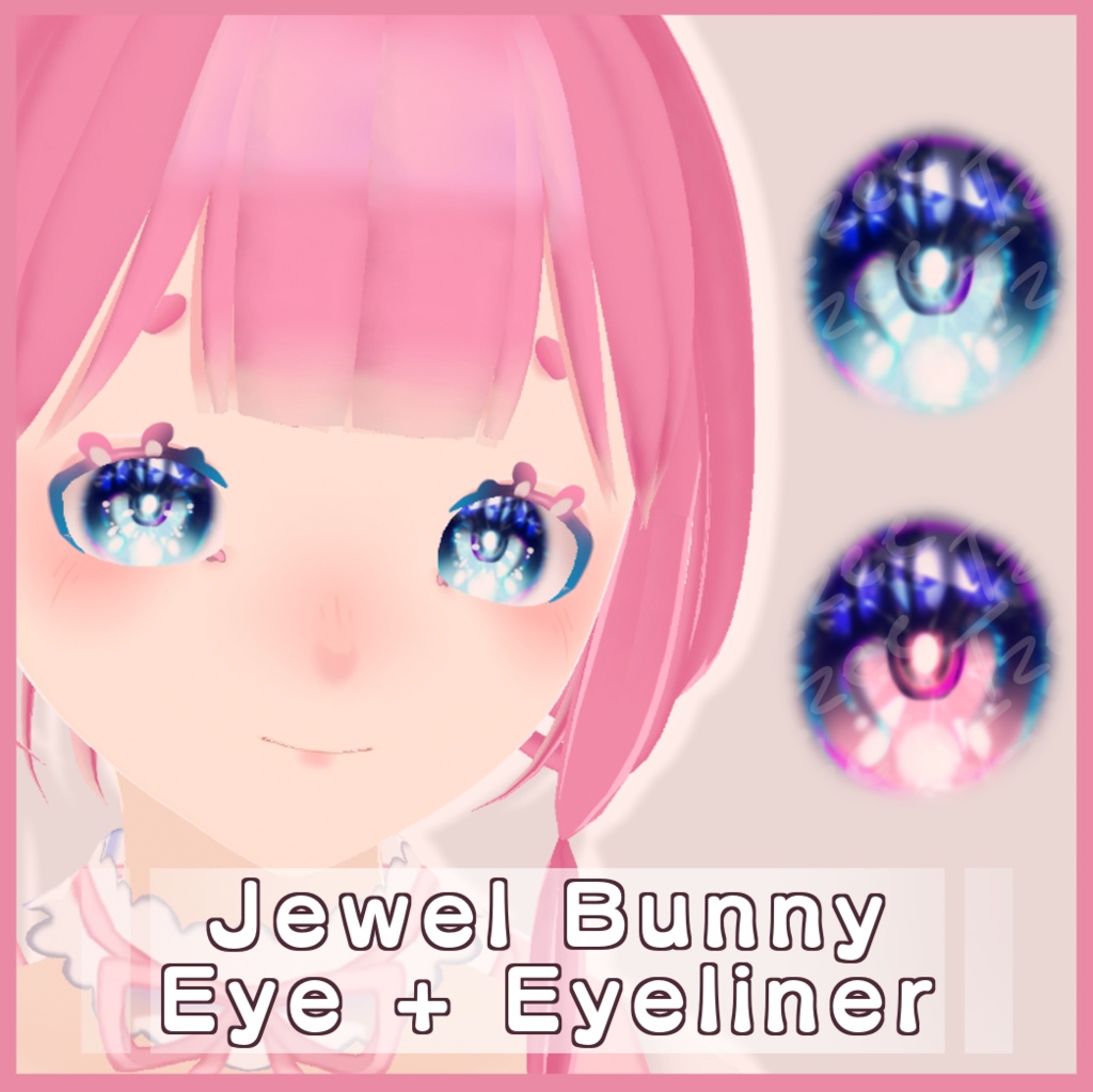 【VRoid】Jewel Bunny Eye + Eyeliner Set