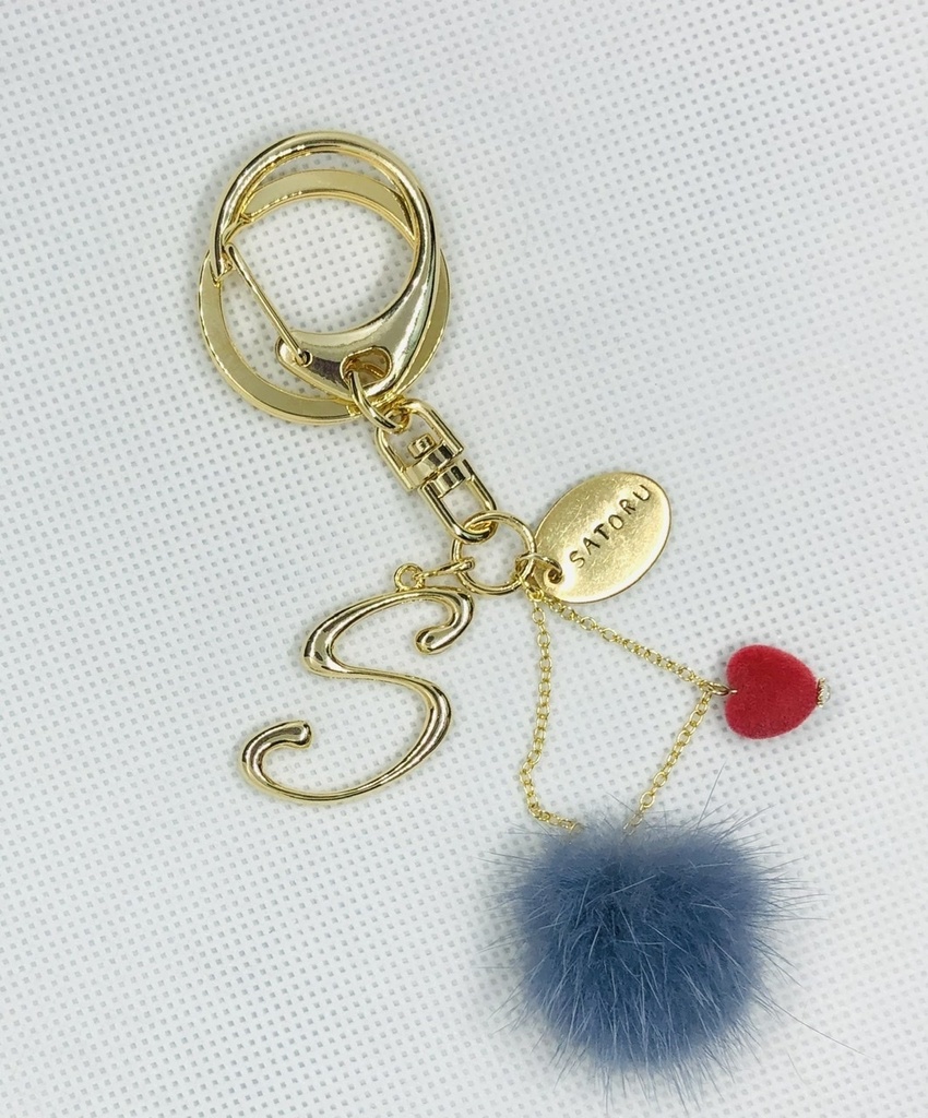 イニシャルキーホルダー キーリング付き Sorrel 夜ト Booth