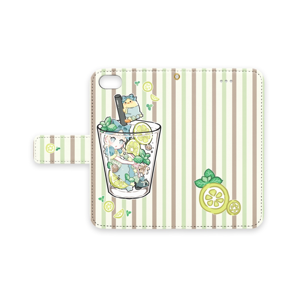 爽やかiPhoneケース(手帳型)