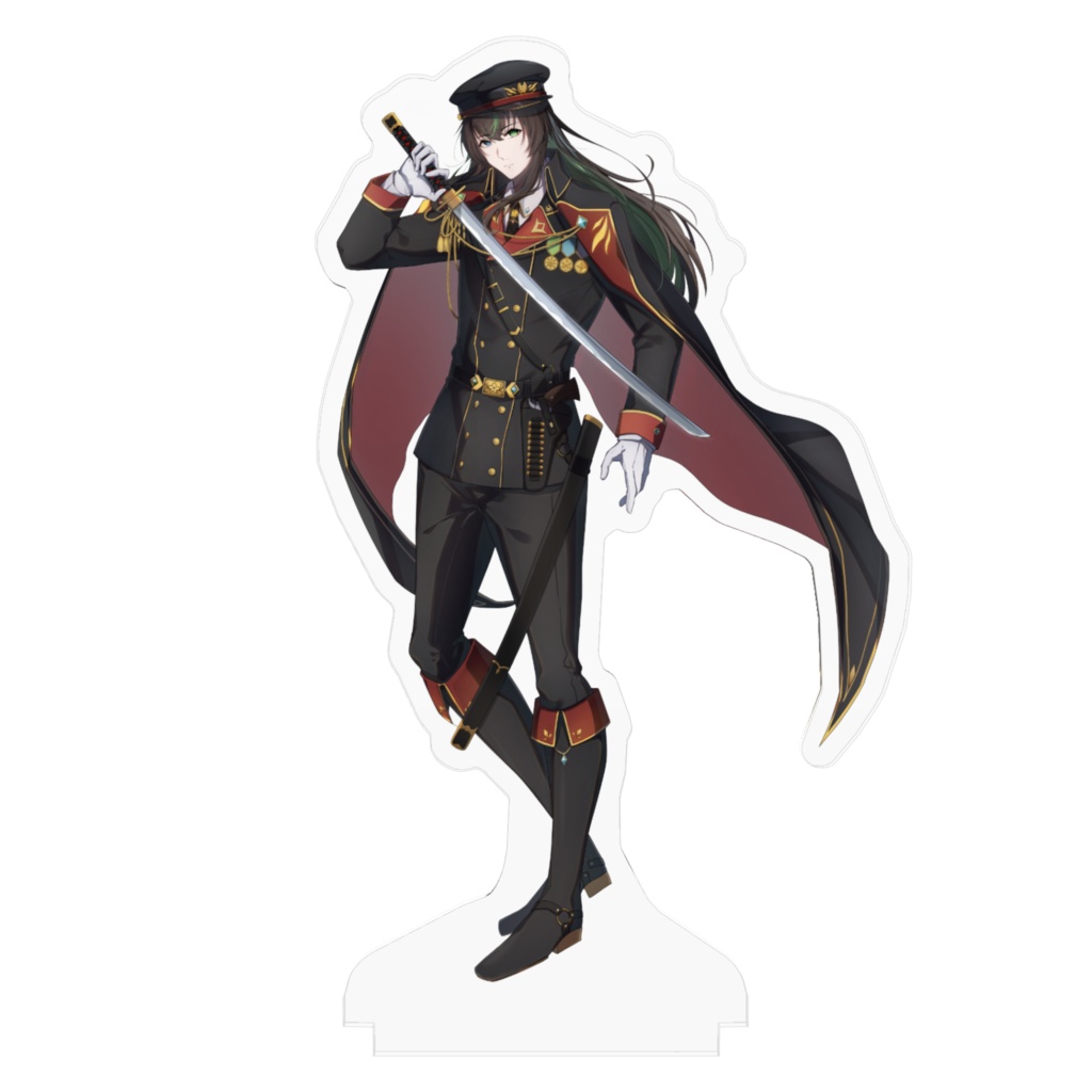 囃子祀璃 軍服衣装キービジュアル アクリルスタンド【100x100mm】