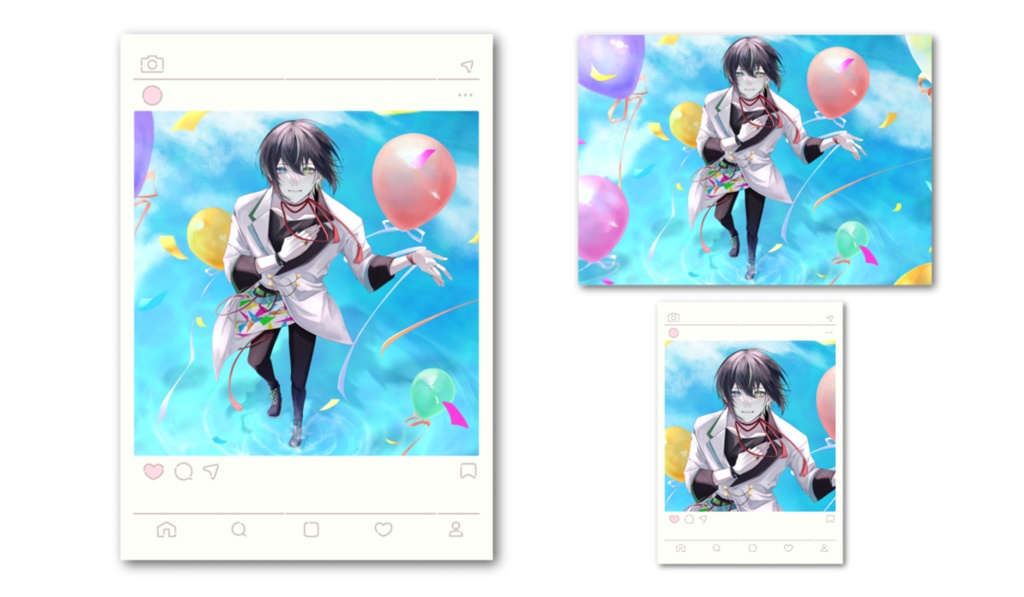 【フォト風カード】囃子祀璃 4th anniversaryイラスト