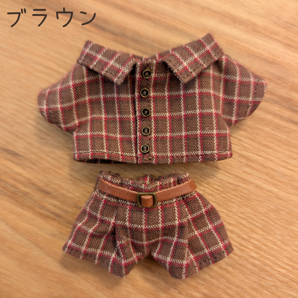 バレンタインちっくなチェックのシャツとパンツ