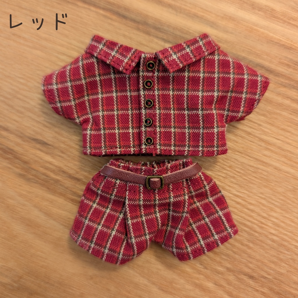バレンタインちっくなチェックのシャツとパンツ