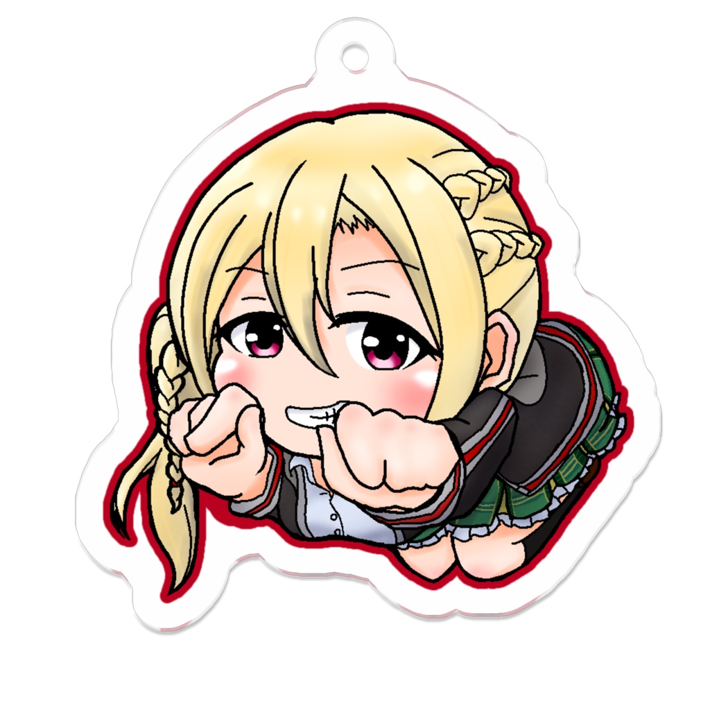 にゃんにゃんアクリルキーホルダー(風蘭)