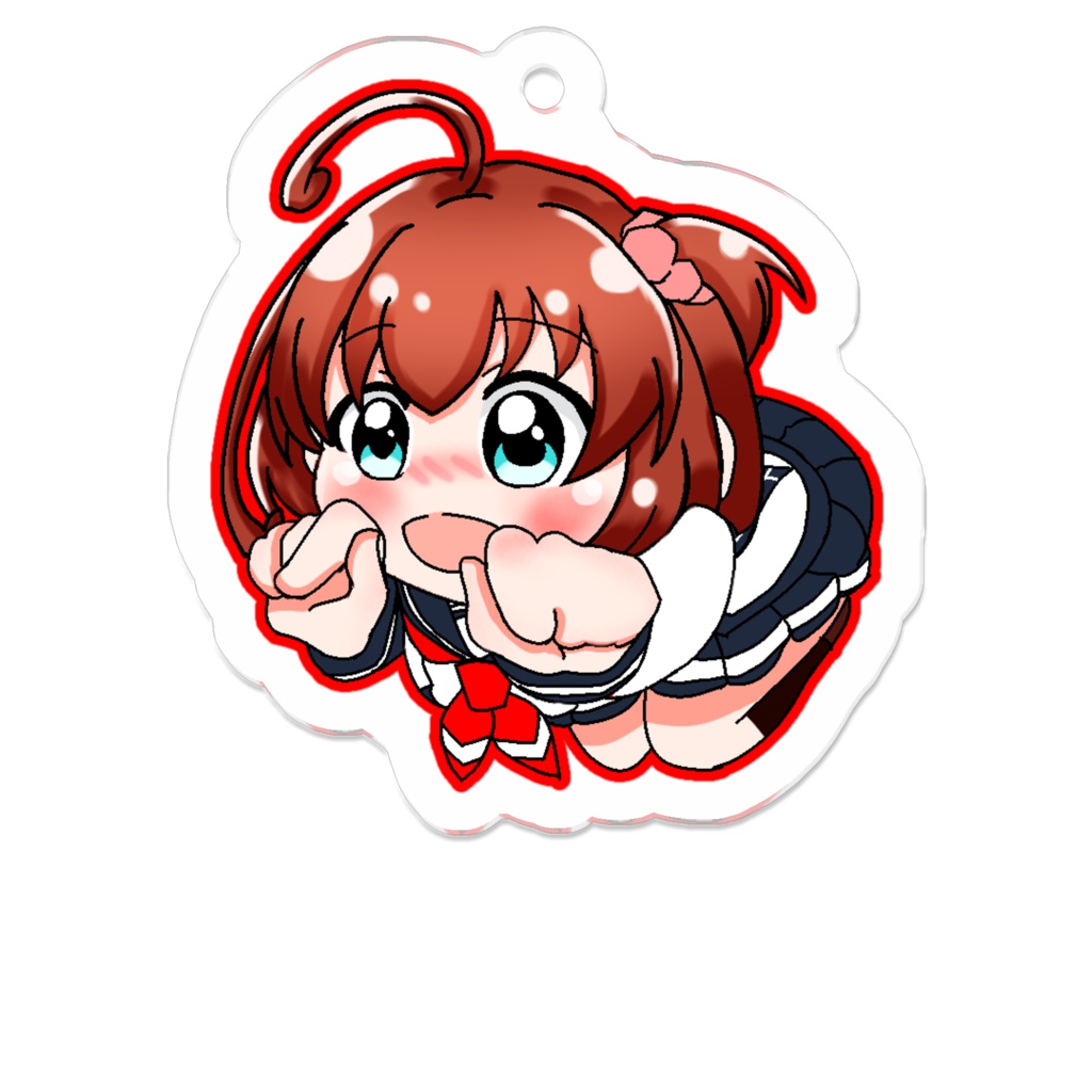 にゃんにゃんアクリルキーホルダー(みき)