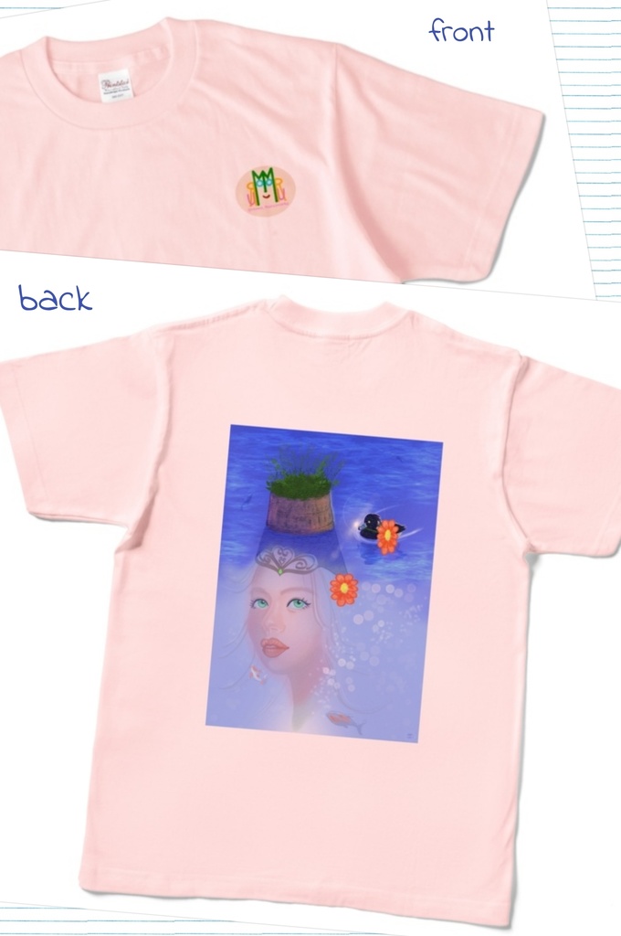 カラーTシャツ両面プリント ピンク(S-XL) #9 Angels