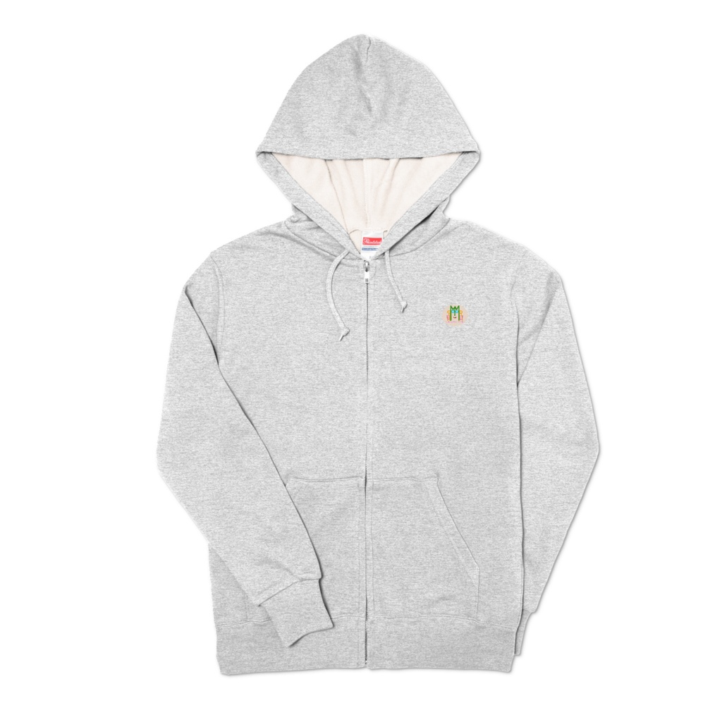 ジップパーカー(S-XL) 両面プリント (グレー) #11 Angels ドレス