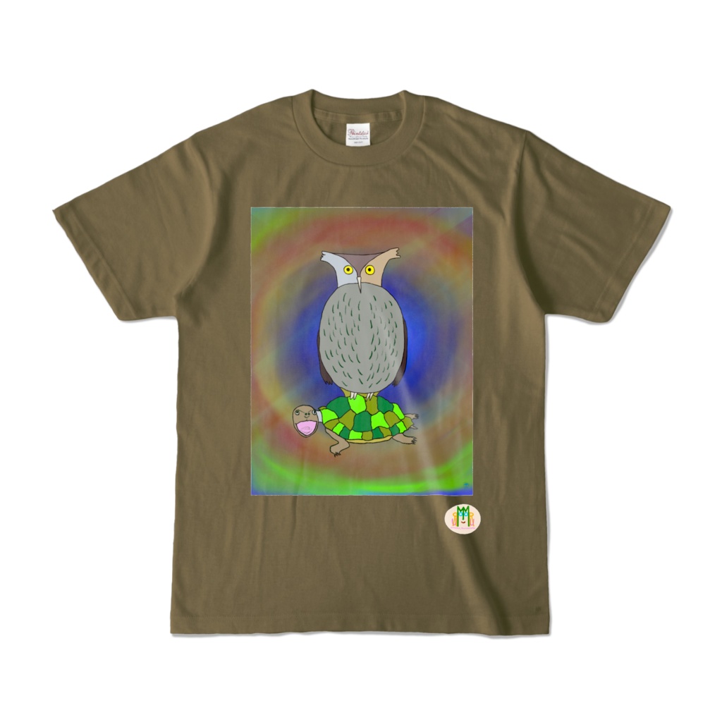 カラーTシャツ(S-XL) オリーブ #2 Dino Offspring 