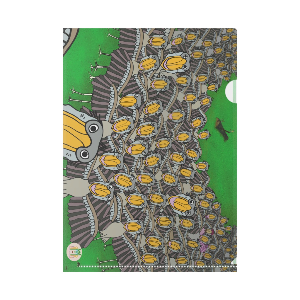 クリアファイルA4 Dino Offspring ハシビロコウのおでかけ