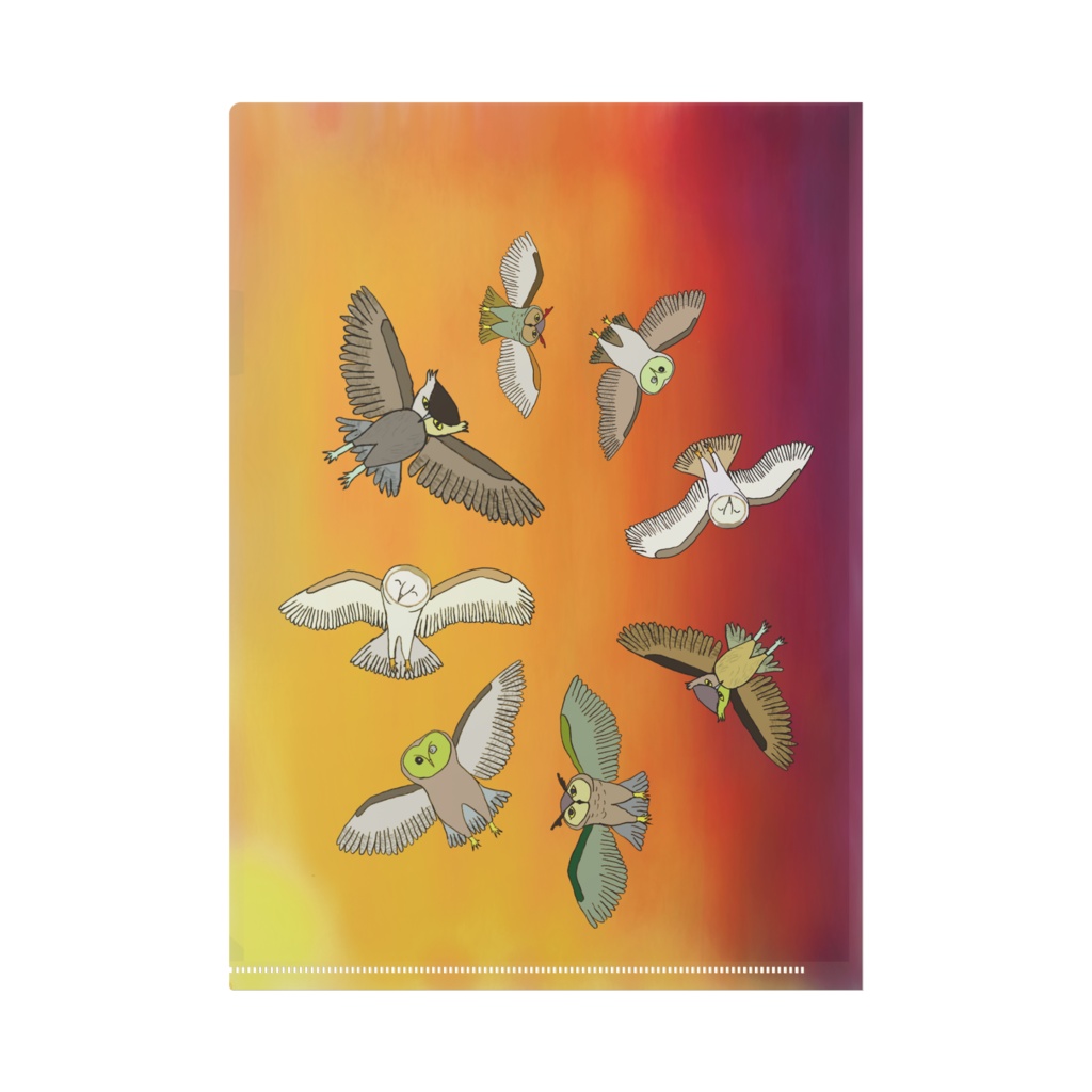 クリアファイルA4 Dino Offspring 輪になって帰ろう