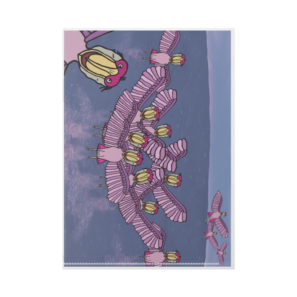 クリアファイルA4 Dino Offspring ハシビロコウのダンス
