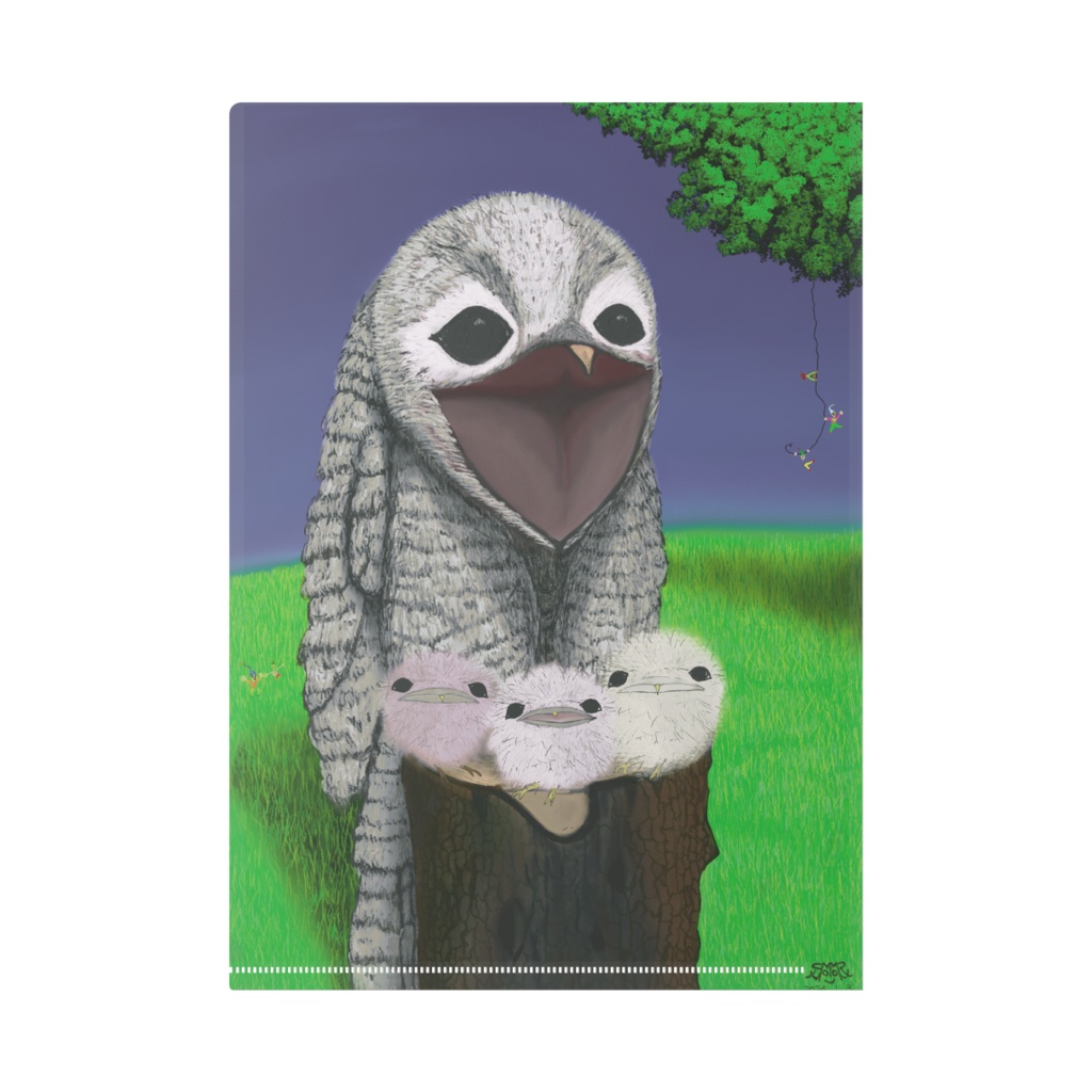 クリアファイルA4 Dino Offspring タチヨタカと親戚の子どもたち