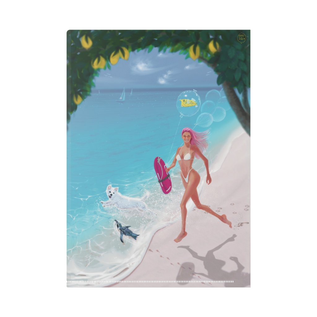 クリアファイルA4 Angels 浜辺 ビーチ