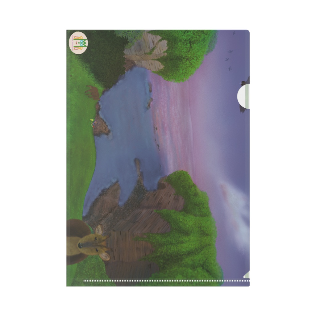 クリアファイルA4 Momo-Ruru 夕暮れ前の岬の風景