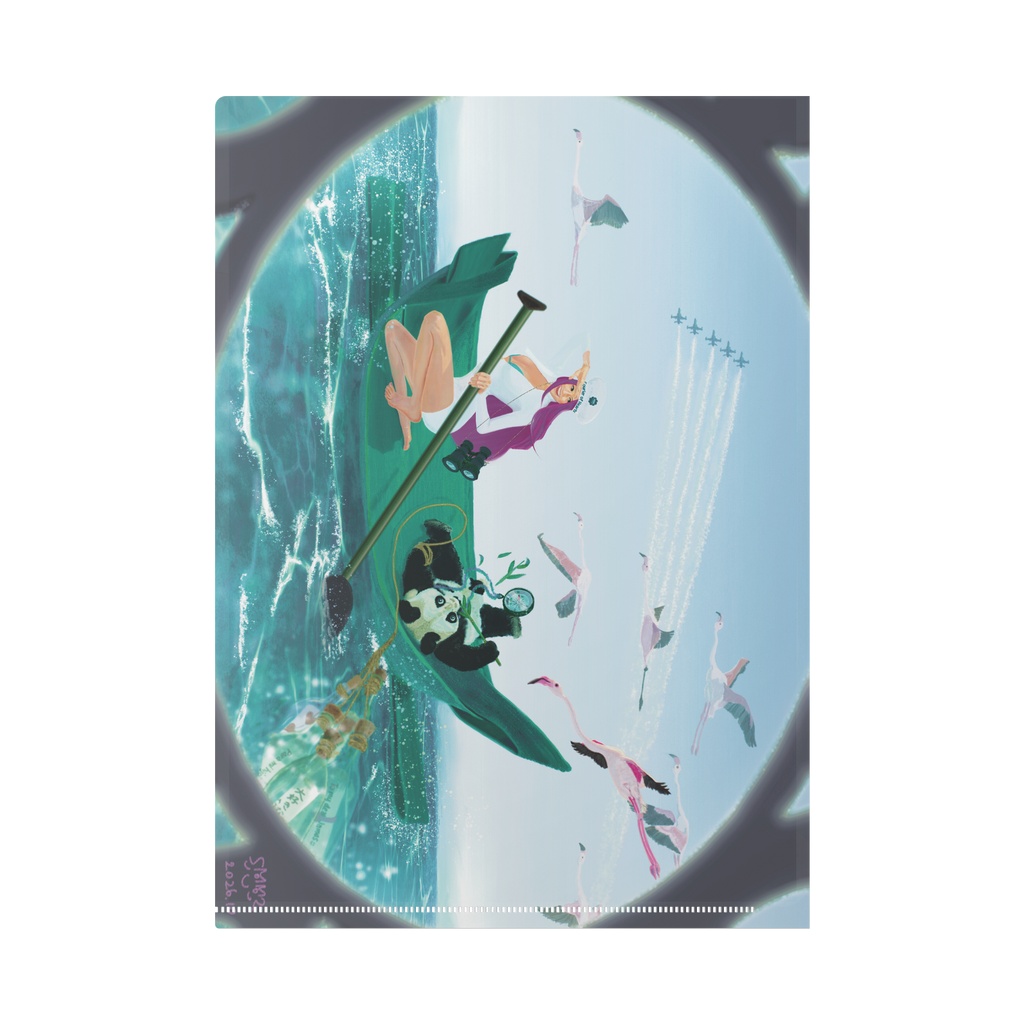 クリアファイルA4『笹舟のエンジェル』Bamboo Leaf Boat Angel