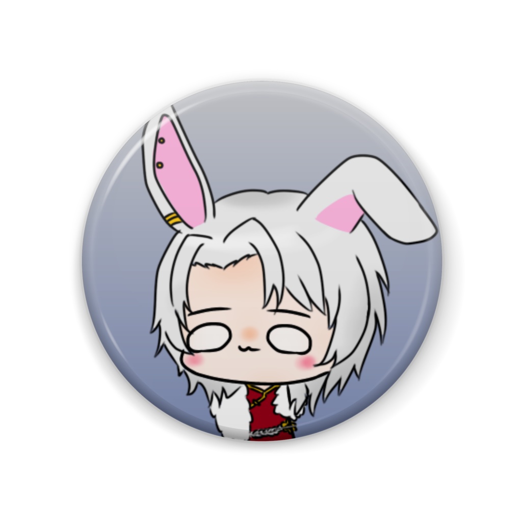 ヤニうさ チャイナゆるキャラ缶バッジ