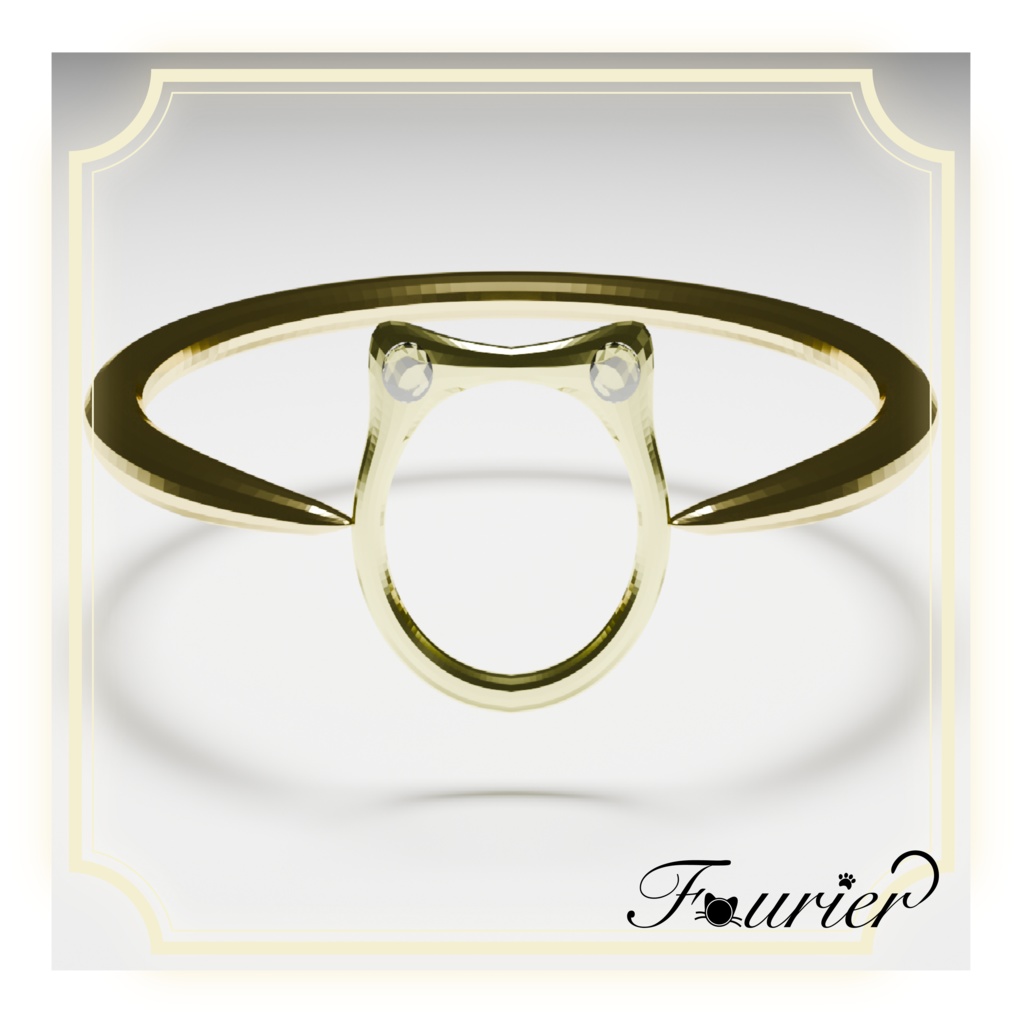 【VRC想定】ねこの指輪 / Cat Ring (ブレスレットとしても使用可❕)