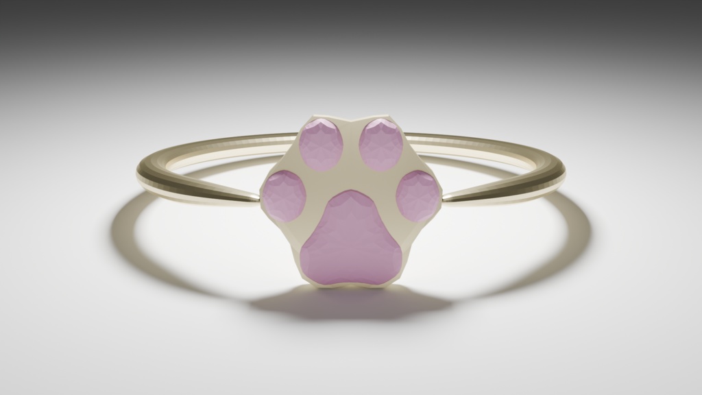 【VRC想定】ねこの肉球リング (ブレスレットとしても使用可❕)