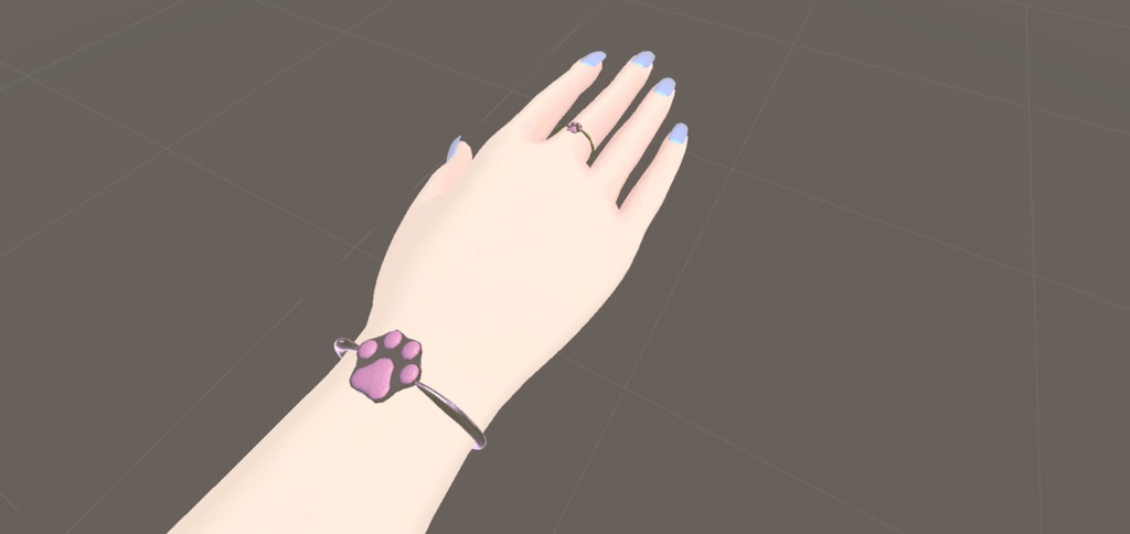【VRC想定】ねこの肉球リング (ブレスレットとしても使用可❕)