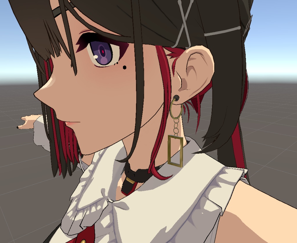 4種のピアスセット / Charm and Square Earrings 【VRC想定】