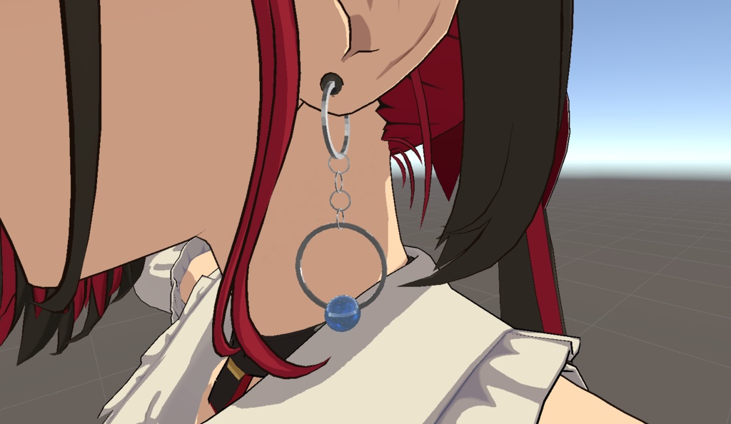 4種のピアスセット / Charm and Square Earrings 【VRC想定】