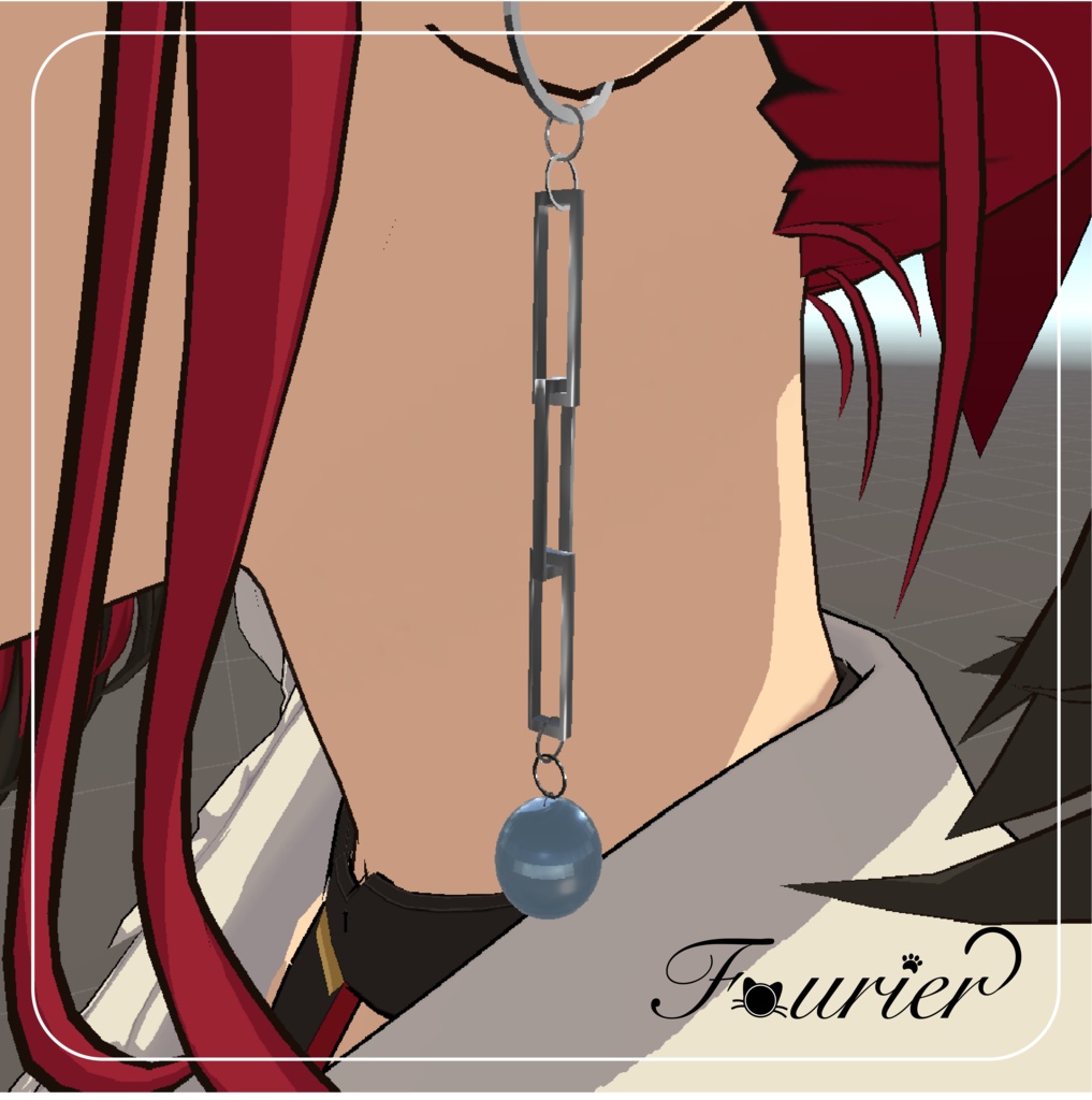 Pearl Square Earring / 真珠のスクエアピアス【VRC想定】