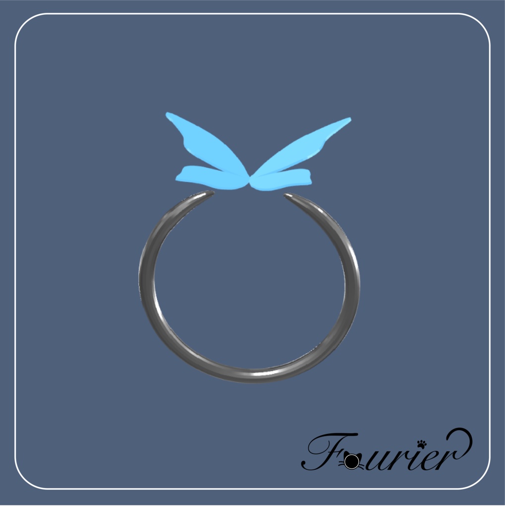 羽が動くバタフライリング / Butterfly Ring 【VRC想定】