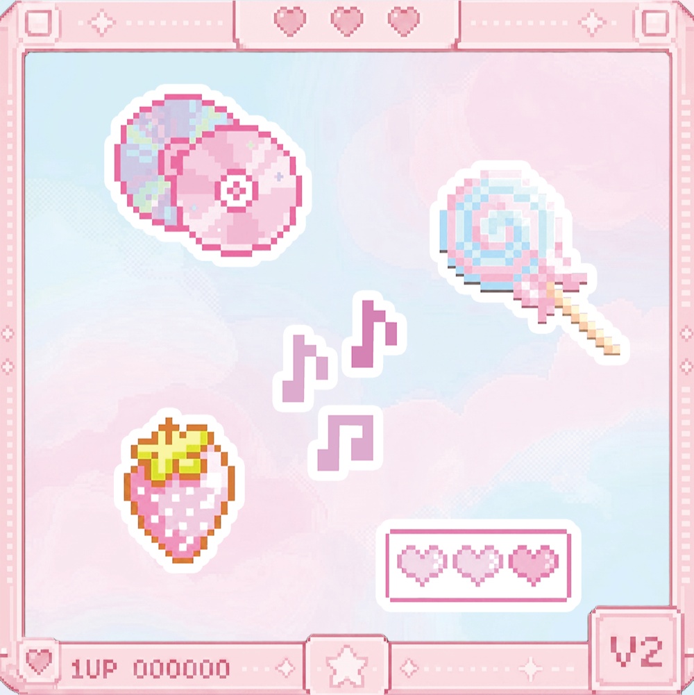 ︎✦︎SALE✦︎ Pixel Hairpin Set_V2 〜話すと光るギミック付き〜
