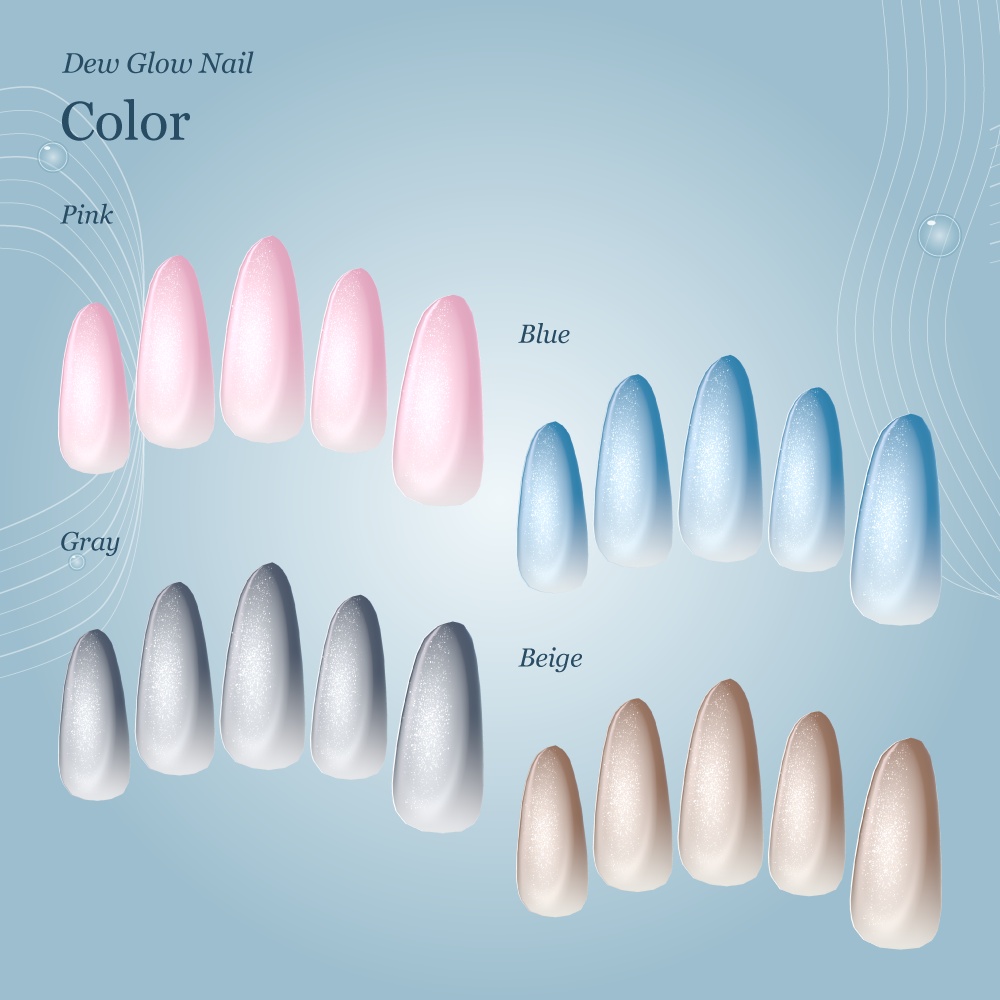 【16アバター対応】Dew Glow Nail / 水光マグネットネイル【10/13までフルセットSALE】