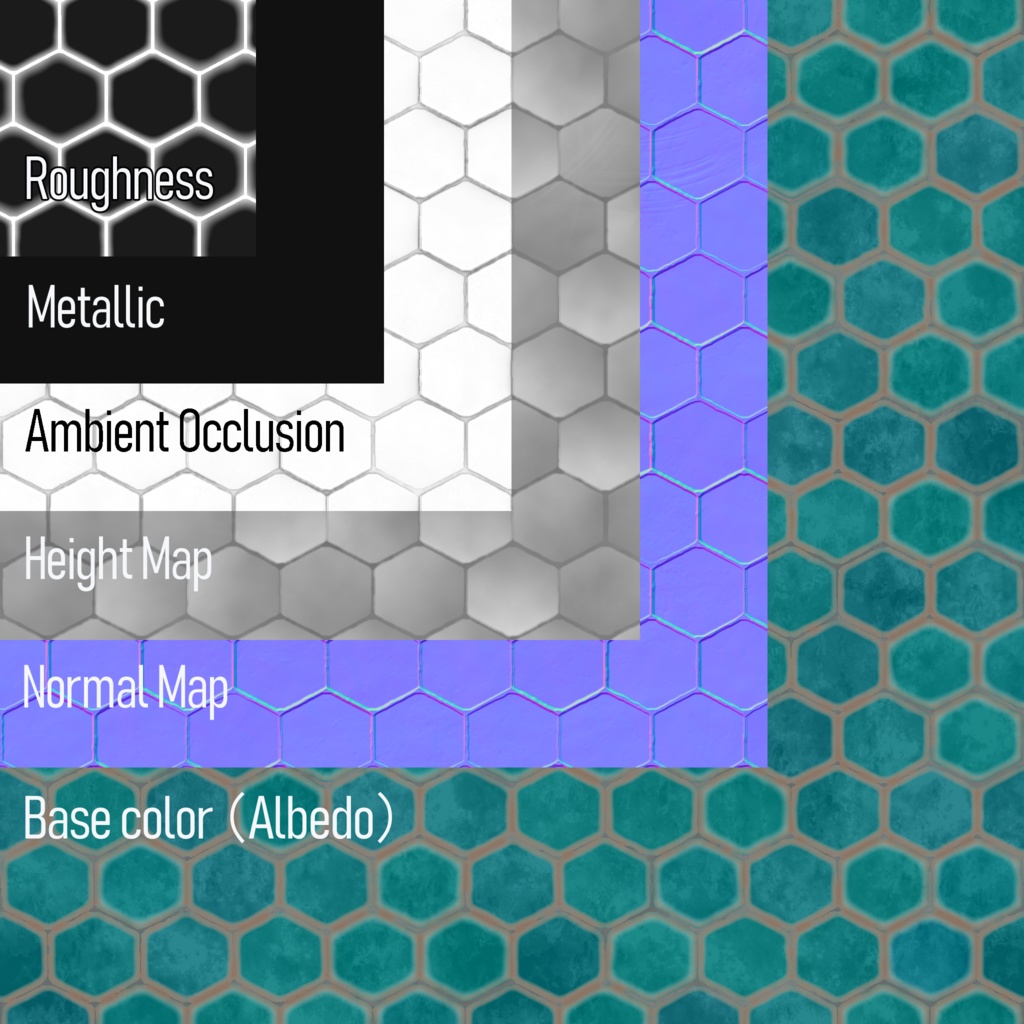 じわっとレトロタイルテクスチャ