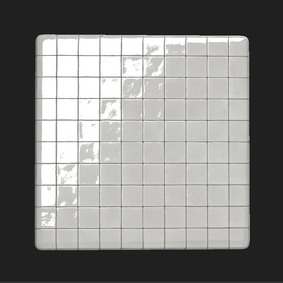 【FREE】シンプルつや白タイルマテリアルテクスチャ