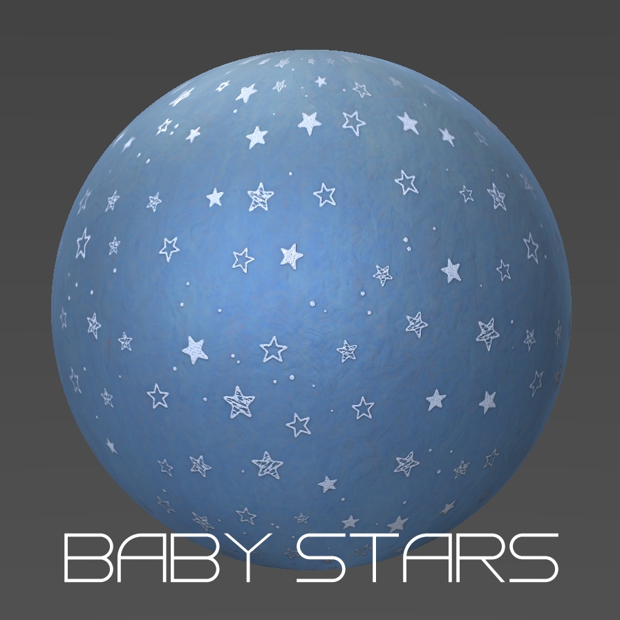 【VRChat】星柄壁紙マテリアルテクスチャ4種セット