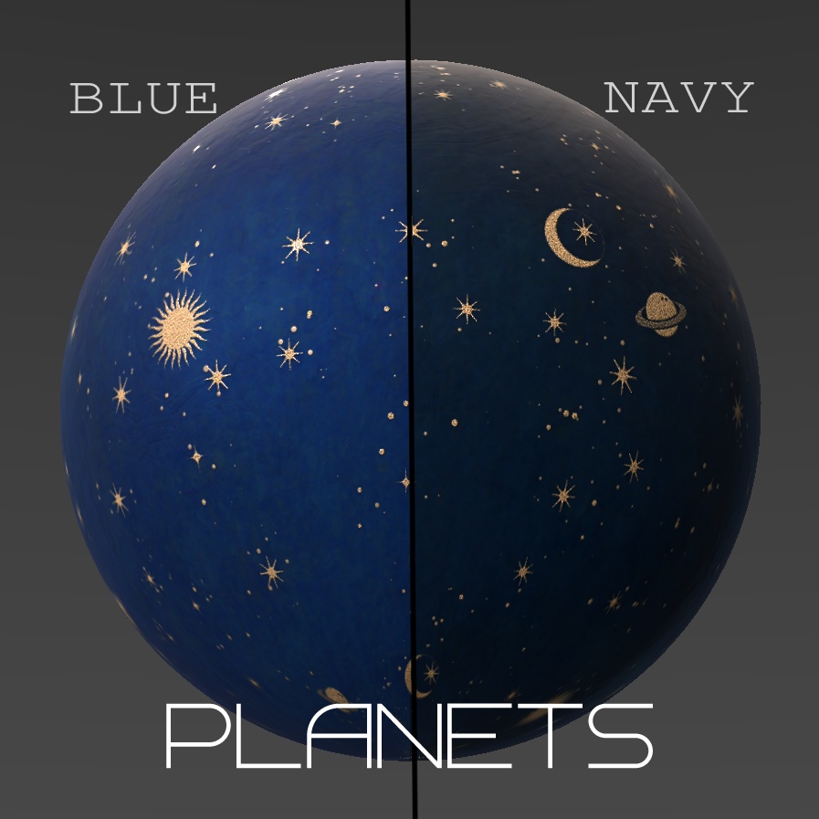 【VRChat】星柄壁紙マテリアルテクスチャ4種セット